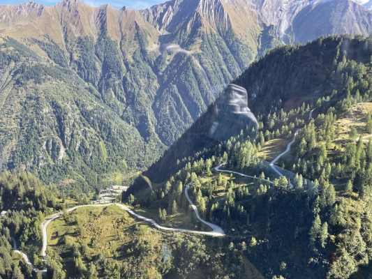 trail po červené na Kitzsteinhorn